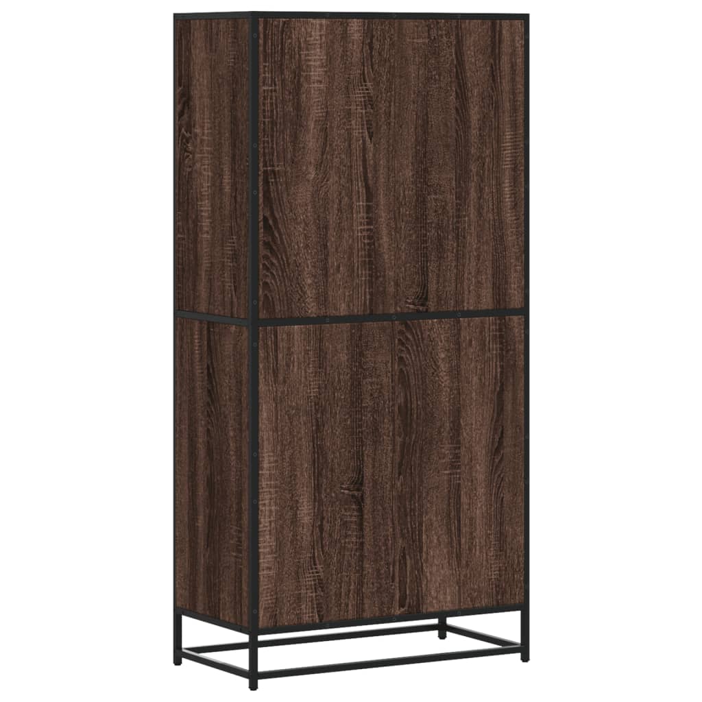 vidaXL Highboard καφέ δρυς 68x35x139 cm Ξύλινο μηχανουργικό ξύλο