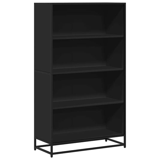 vidaXL Βιβλιοθήκη Μαύρο 80,5x35x139 cm Ξύλινη κατασκευή