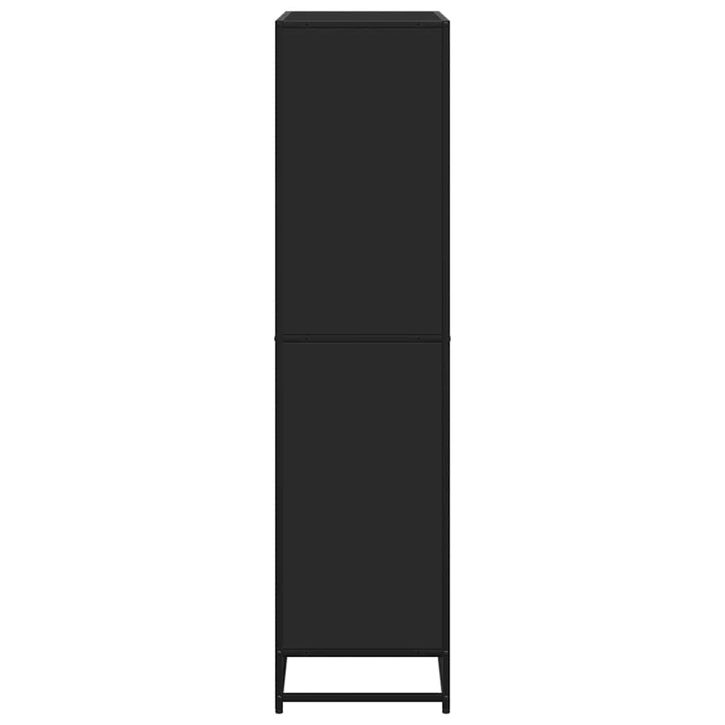 vidaXL Βιβλιοθήκη Μαύρο 80,5x35x139 cm Ξύλινη κατασκευή