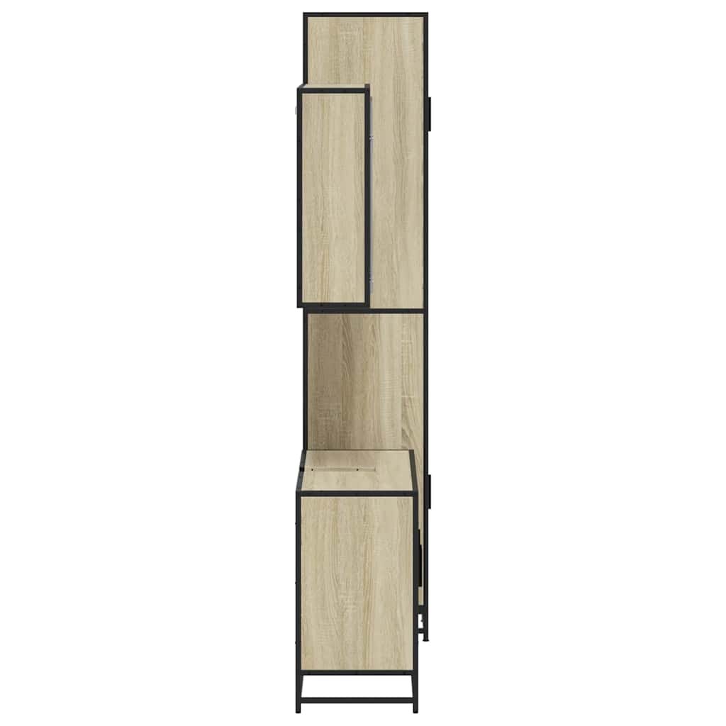 vidaXL Σετ Επίπλων Μπάνιου 3 Τεμαχίων Sonoma Δρυς Επεξεργασμένο Ξύλο