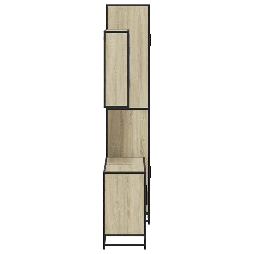 vidaXL Σετ Επίπλων Μπάνιου 3 Τεμαχίων Sonoma Δρυς Επεξεργασμένο Ξύλο