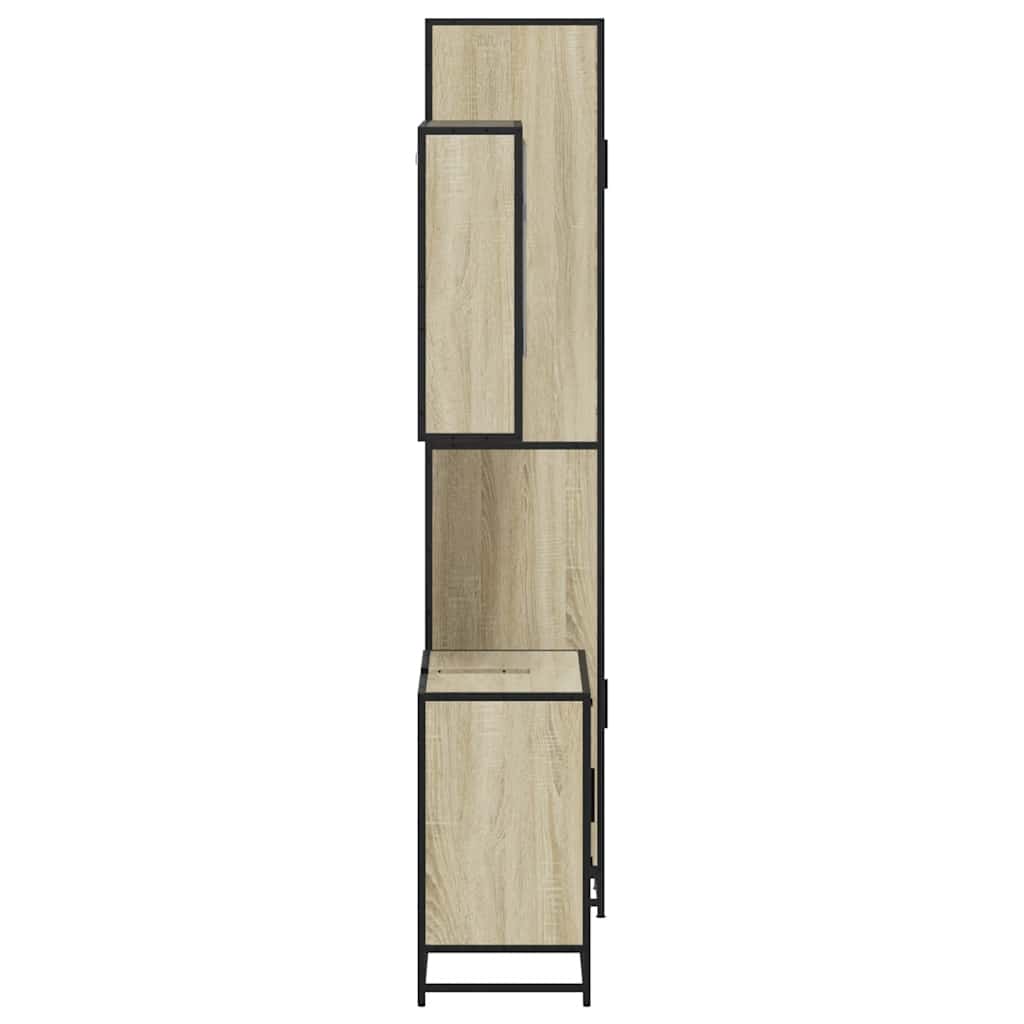 vidaXL Σετ Επίπλων Μπάνιου 3 Τεμαχίων Sonoma Δρυς Επεξεργασμένο Ξύλο