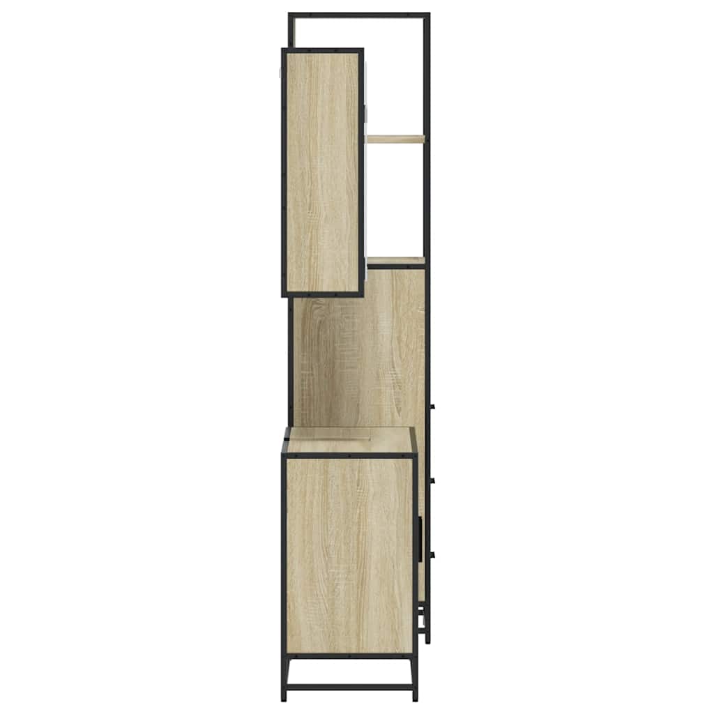 vidaXL Σετ Επίπλων Μπάνιου 3 Τεμαχίων Sonoma Δρυς Επεξεργασμένο Ξύλο