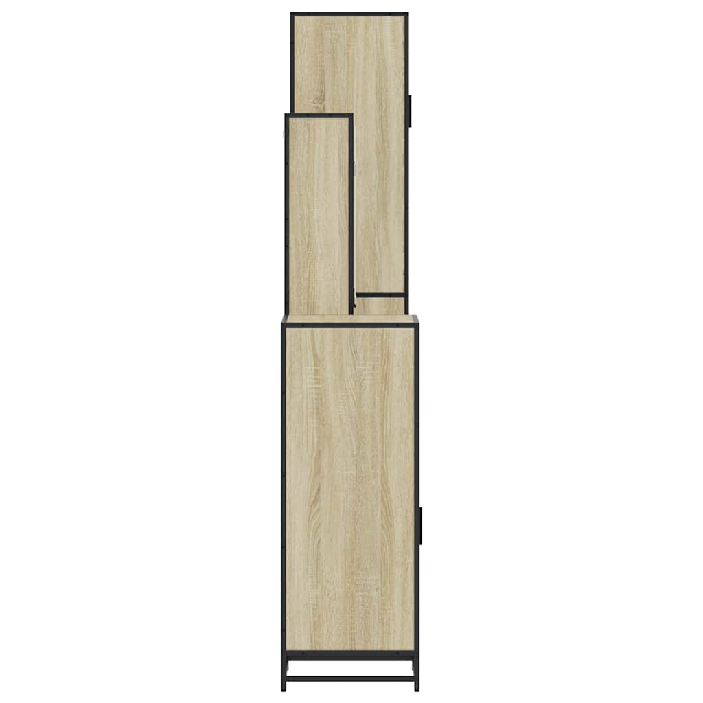 vidaXL Σετ Επίπλων Μπάνιου 4 Τεμαχίων Sonoma Δρυς Επεξεργασμένο Ξύλο