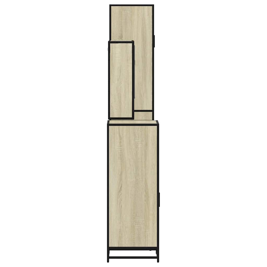 vidaXL Σετ Επίπλων Μπάνιου 4 Τεμαχίων Sonoma Δρυς Επεξεργασμένο Ξύλο