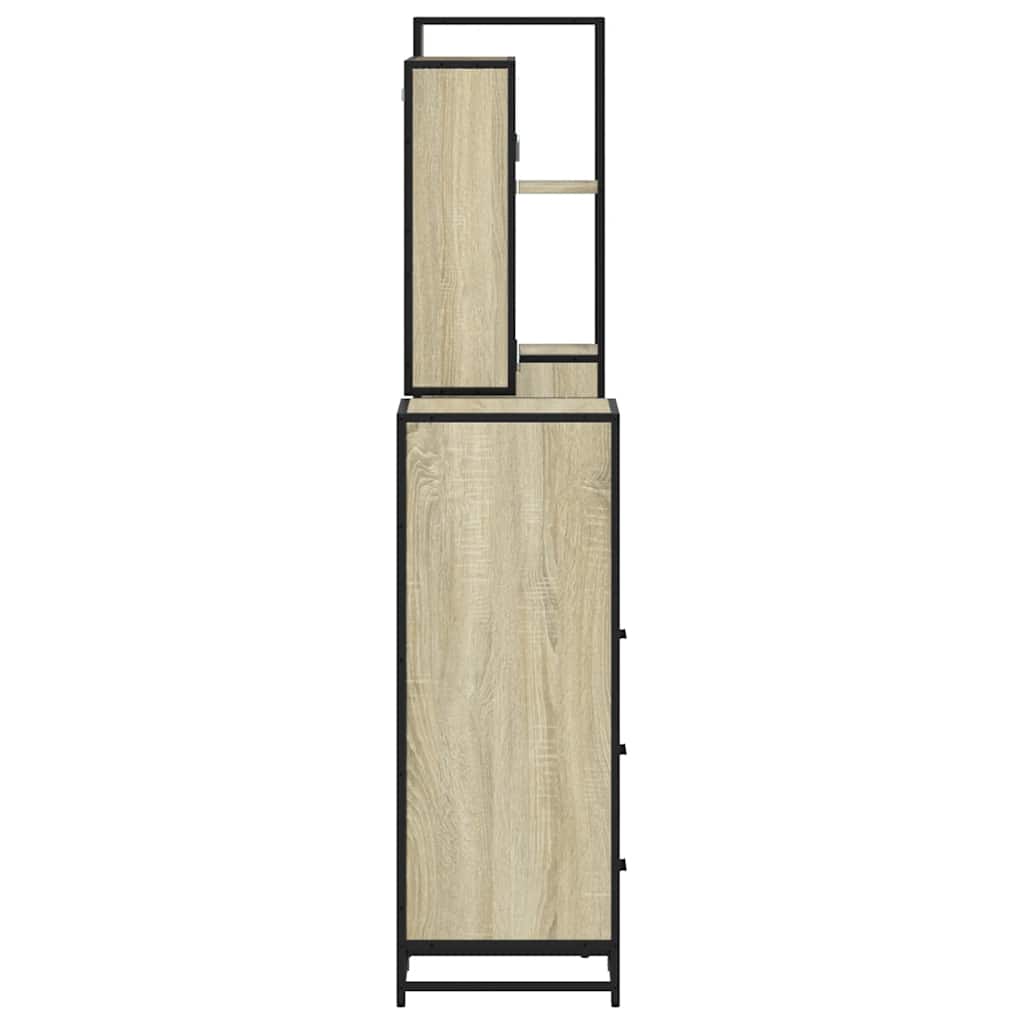 vidaXL Σετ Επίπλων Μπάνιου 4 Τεμαχίων Sonoma Δρυς Επεξεργασμένο Ξύλο