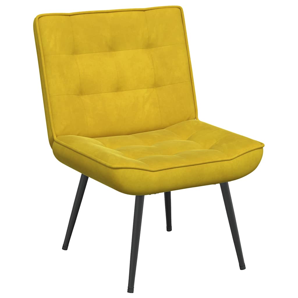 vidaXL Καρέκλα χαλάρωσης κίτρινη 64x74x84 cm Βελούδο