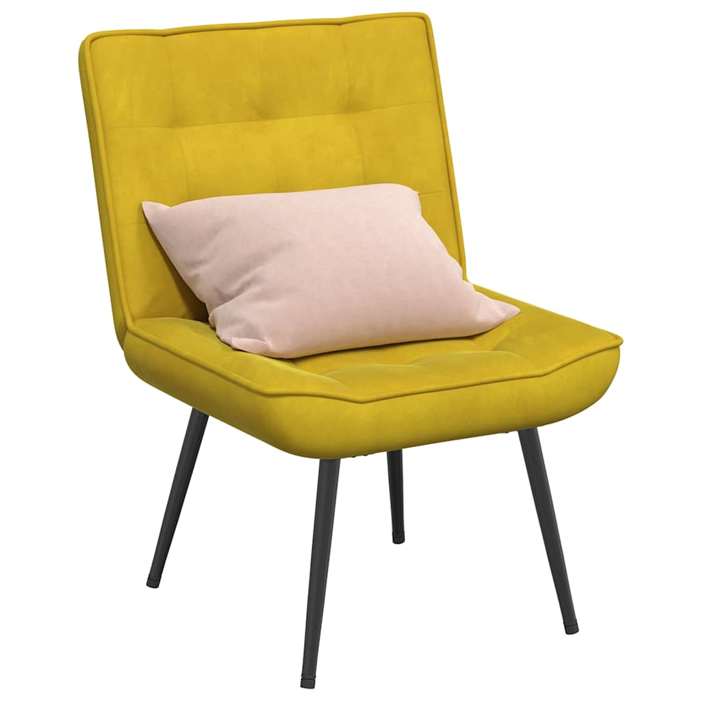 vidaXL Καρέκλα χαλάρωσης κίτρινη 64x74x84 cm Βελούδο