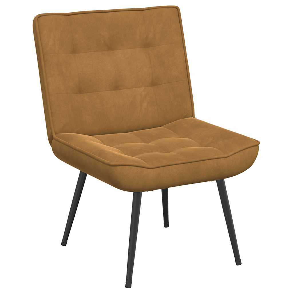 vidaXL Καρέκλα χαλάρωσης καφέ 64x74x84 cm Βελούδο