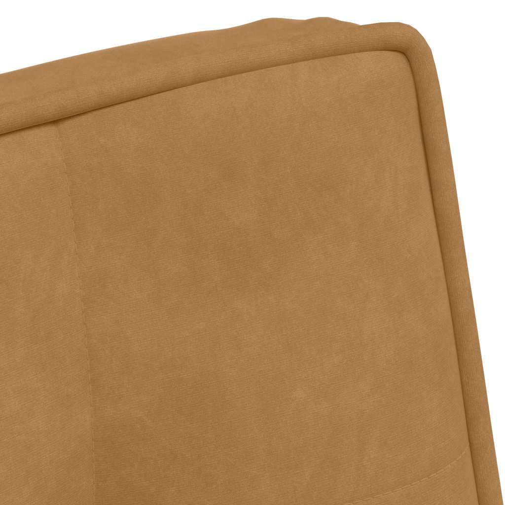 vidaXL Πολυθρόνα Relax Καφέ Βελούδινη με Σκαμπό