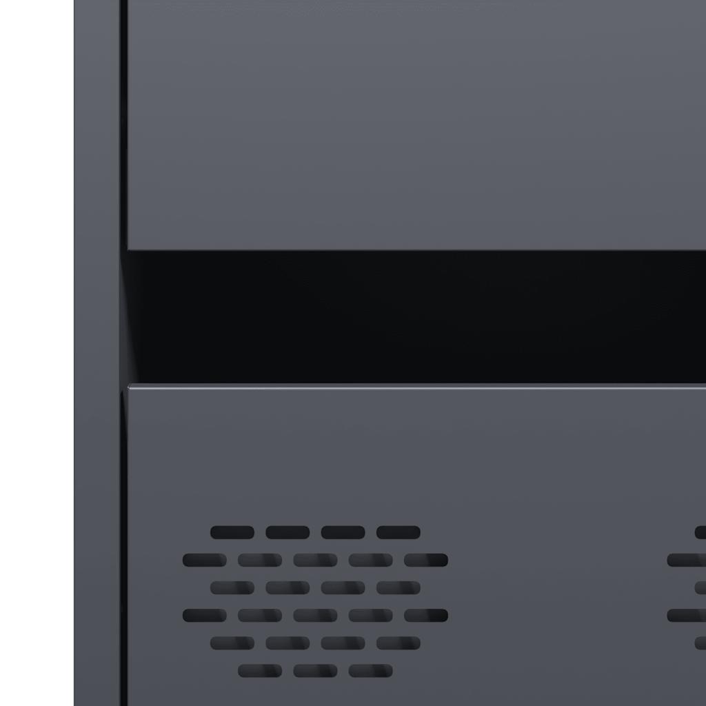 vidaXL Ντουλάπι Ανθρακί 68x39x101,5 εκ. από Χάλυβα