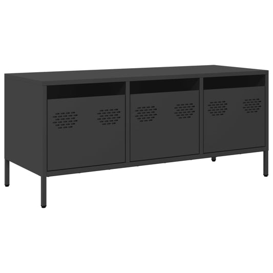 vidaXL Έπιπλο Τηλεόρασης Μαύρο 101,5x39x43,5 εκ. Ατσάλι Ψυχρής Έλασης