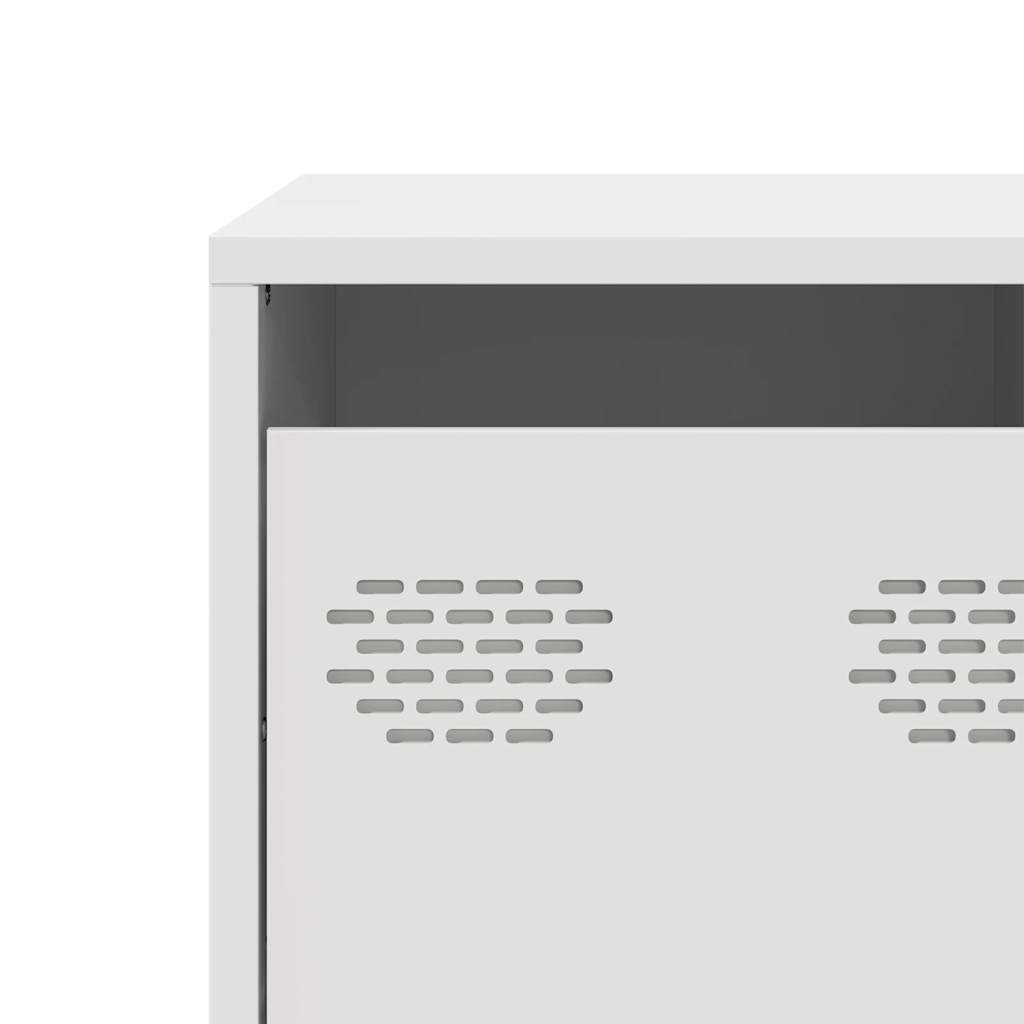 vidaXL Έπιπλο Τηλεόρασης Λευκό 101,5x39x43,5 εκ. Ατσάλι Ψυχρής Έλασης