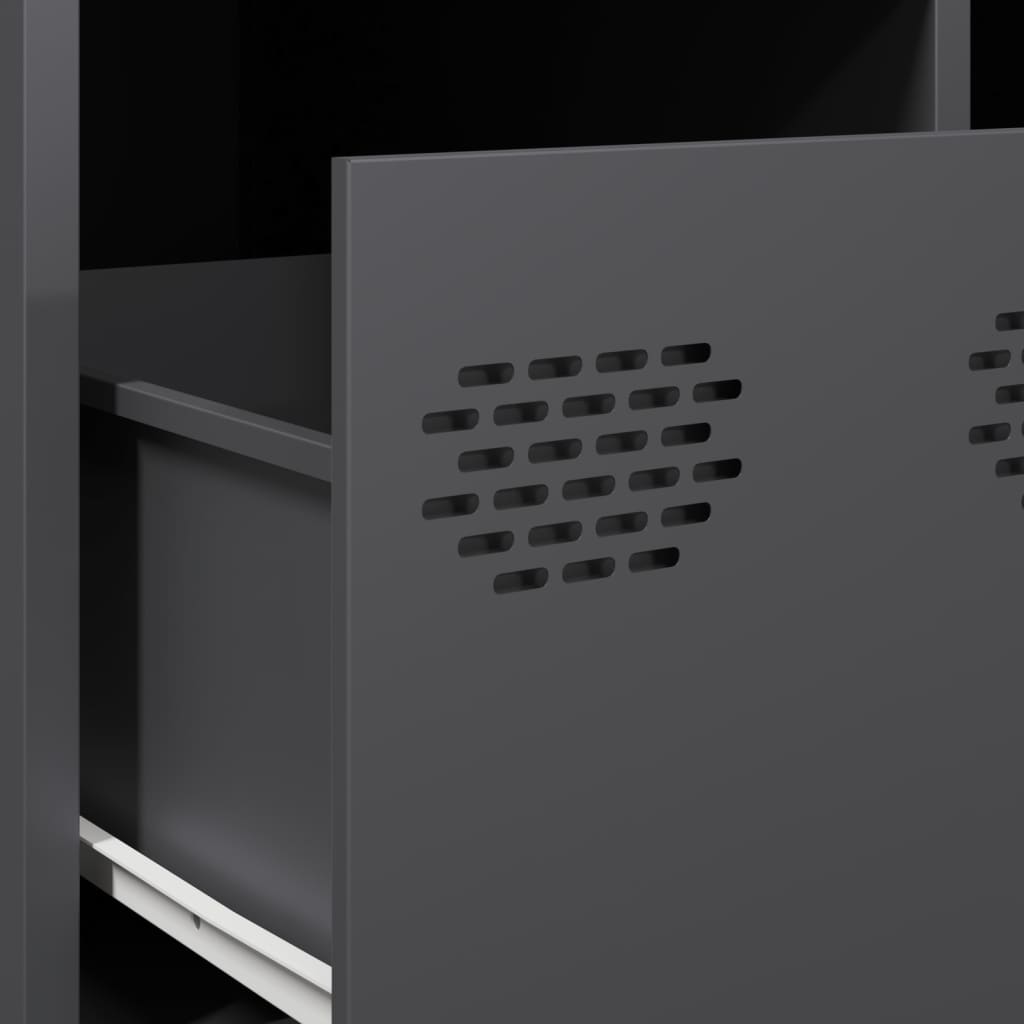 vidaXL Έπιπλο Τηλεόρασης Ανθρακί 68x50x43,5 εκ. Ατσάλι Ψυχρής Έλασης