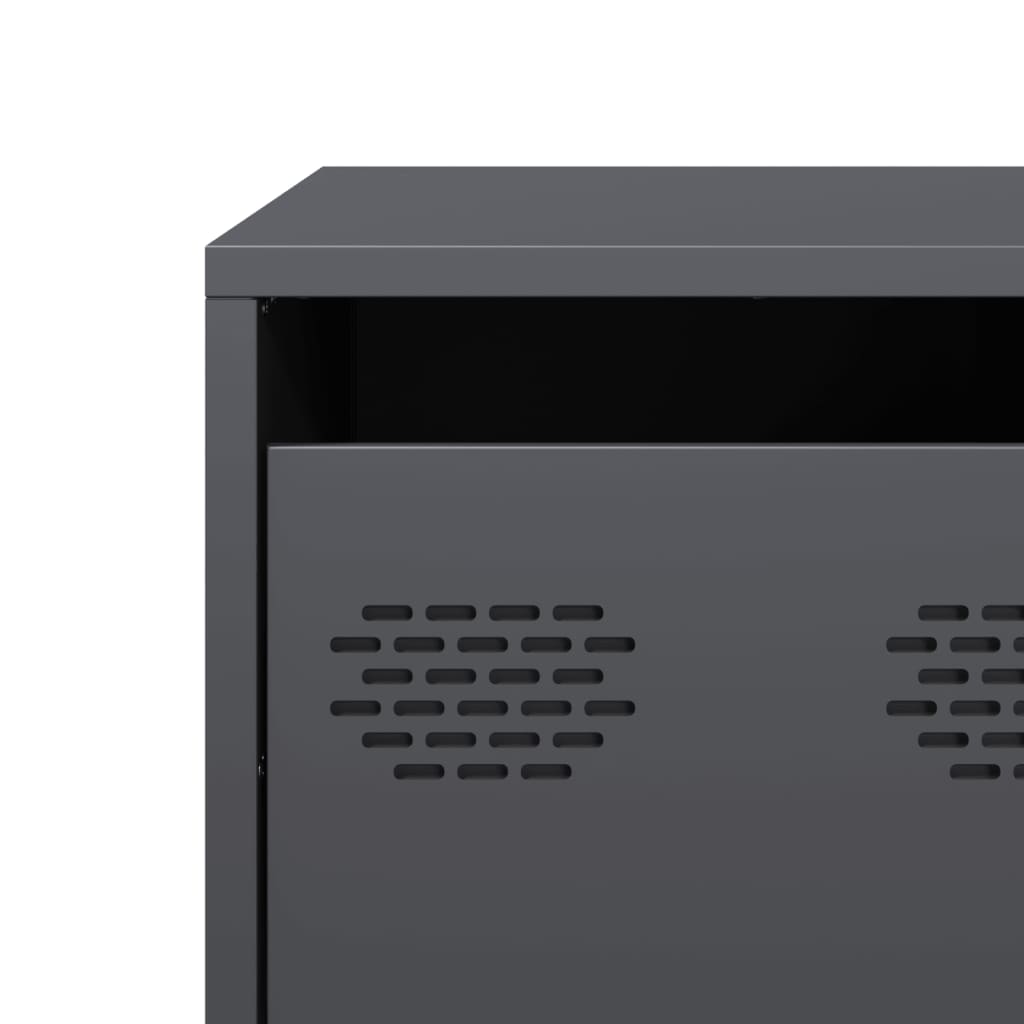 vidaXL Έπιπλο Τηλεόρασης Ανθρακί 68x50x43,5 εκ. Ατσάλι Ψυχρής Έλασης