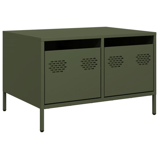 vidaXL Έπιπλο Τηλεόρασης Λαδί 68x50x43,5 εκ. Χάλυβας Ψυχρής Έλασης