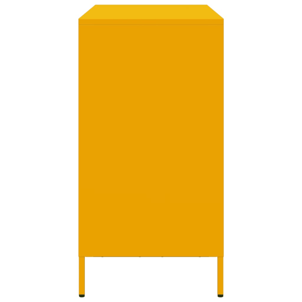 vidaXL Ντουλάπι Μουσταρδί 101,5x39x73,5 εκ. από Χάλυβα Ψυχρής Έλασης