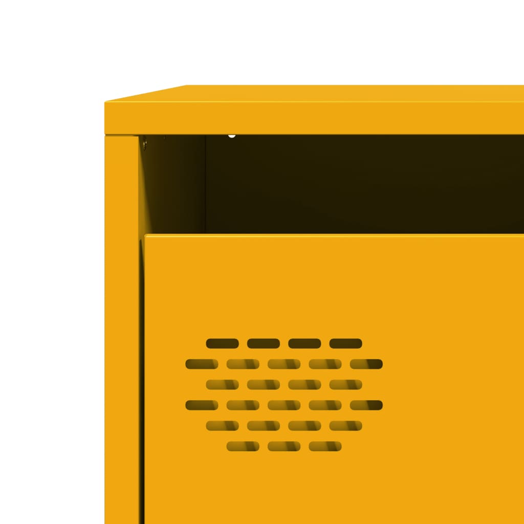 vidaXL Ντουλάπι Μουσταρδί 101,5x39x73,5 εκ. από Χάλυβα Ψυχρής Έλασης