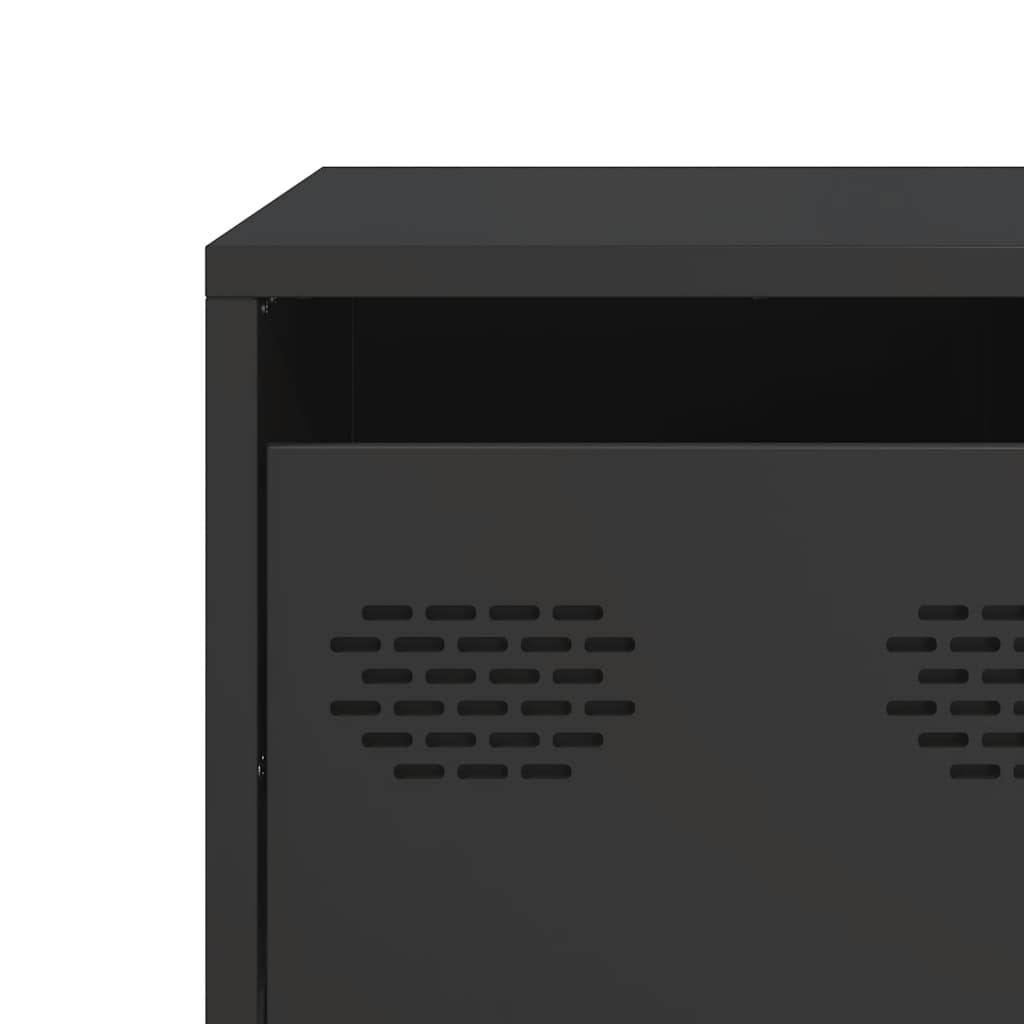 vidaXL Τραπεζάκι Σαλονιού Μαύρο από Χάλυβα Ψυχρής Έλασης