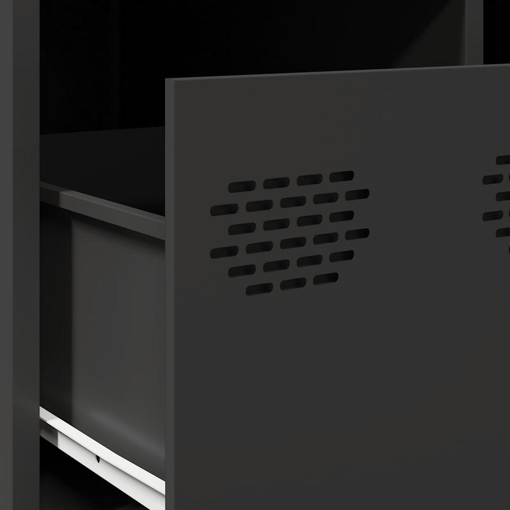 vidaXL Τραπεζάκι Σαλονιού Μαύρο 101,5x50x43,5 εκ. Χάλυβα Ψυχρής Έλασης