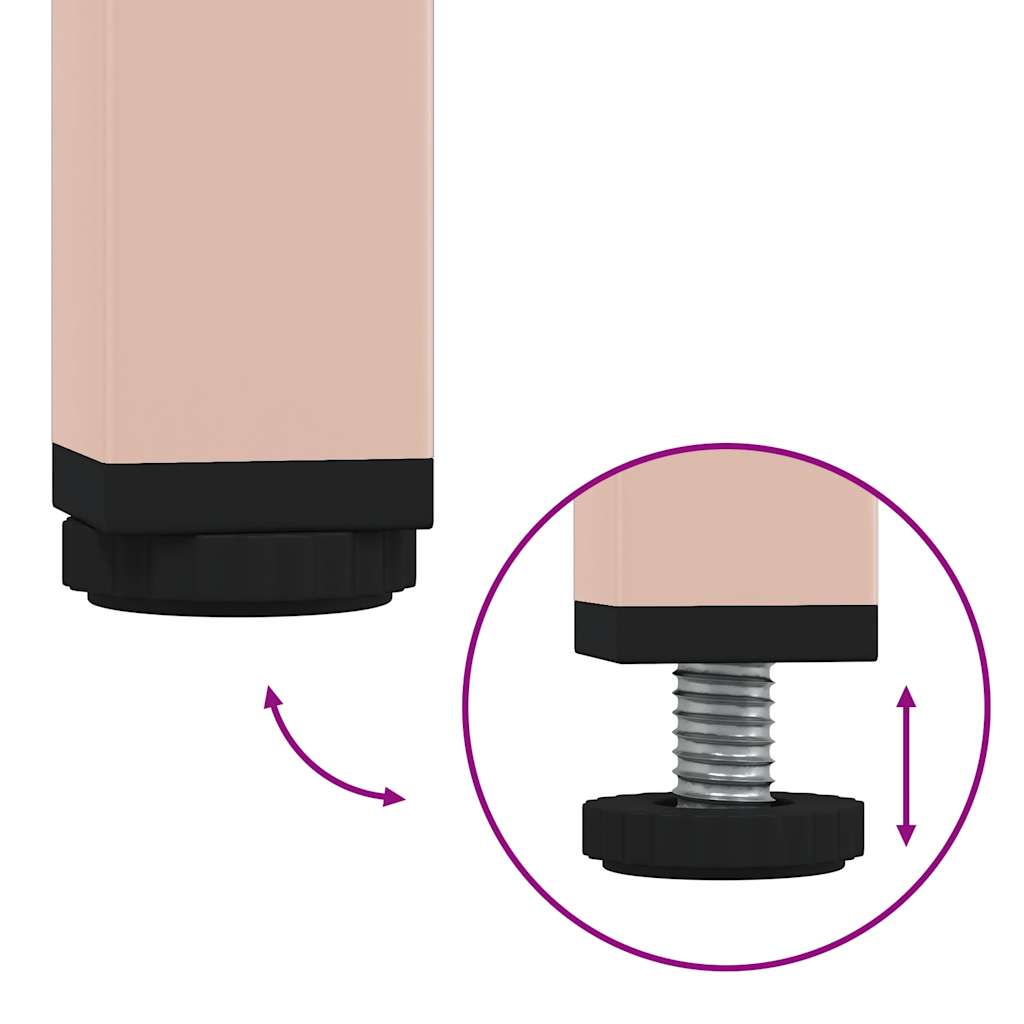 vidaXL Τραπεζάκι Σαλονιού Ροζ 101,5x50x43,5εκ από Χάλυβα Ψυχρής Έλασης
