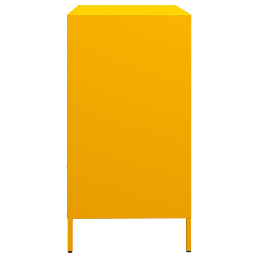 vidaXL Ντουλάπι Μουσταρδί 68x39x73,5 εκ. από Χάλυβα Ψυχρής Έλασης