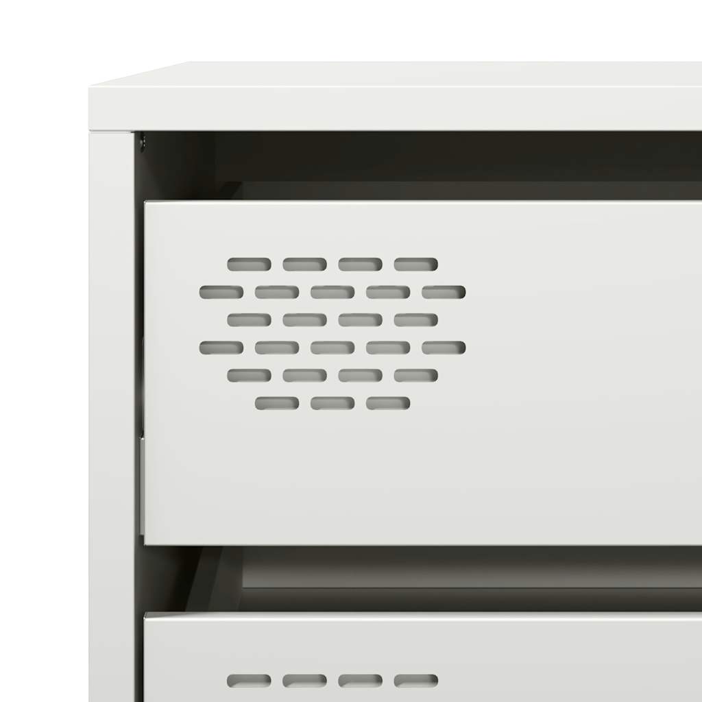 vidaXL Ντουλάπι Λευκό 68x39x73,5 εκ. από Χάλυβα Ψυχρής Έλασης