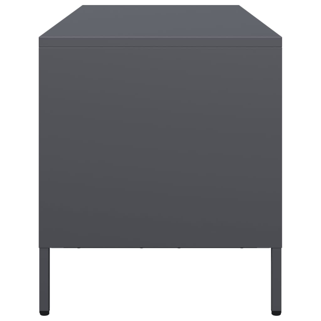 vidaXL Έπιπλο Τηλεόρασης Ανθρακί 101,5x39x43,5εκ. Ατσάλι Ψυχρής Έλασης