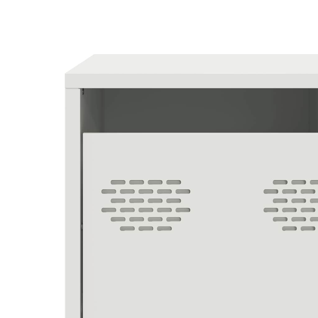 vidaXL Έπιπλο Τηλεόρασης Λευκό 101,5x39x43,5 εκ. Ατσάλι Ψυχρής Έλασης