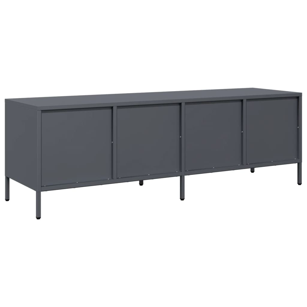 vidaXL Έπιπλο Τηλεόρασης Ανθρακί 135x39x43,5 εκ. Ατσάλι Ψυχρής Έλασης
