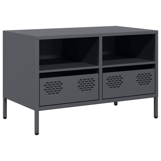 vidaXL Έπιπλο Τηλεόρασης Ανθρακί 68x39x43,5 εκ. Ατσάλι Ψυχρής Έλασης