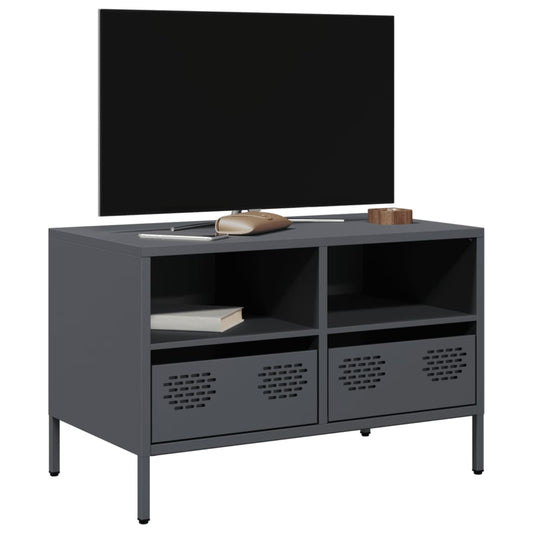 vidaXL Έπιπλο Τηλεόρασης Ανθρακί 68x39x43,5 εκ. Ατσάλι Ψυχρής Έλασης