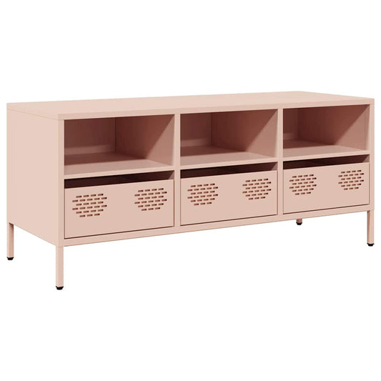 vidaXL Έπιπλο Τηλεόρασης Ροζ 101,5x39x43,5 εκ. Ατσάλι Ψυχρής Έλασης