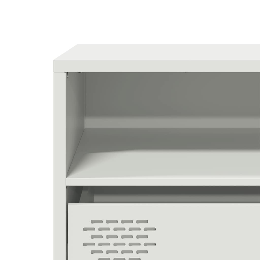vidaXL Έπιπλο Τηλεόρασης Λευκό 135x39x43,5 εκ. Ατσάλι Ψυχρής Έλασης