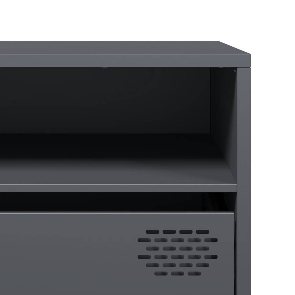 vidaXL Έπιπλο Τηλεόρασης Ανθρακί 202x39x43,5 εκ. Ατσάλι Ψυχρής Έλασης