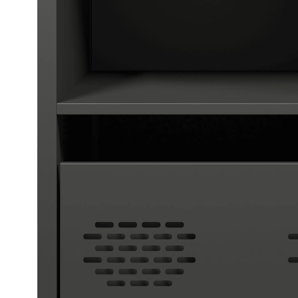 vidaXL Ντουλάπι Μαύρο 68x39x73,5 εκ. από Χάλυβα Ψυχρής Έλασης