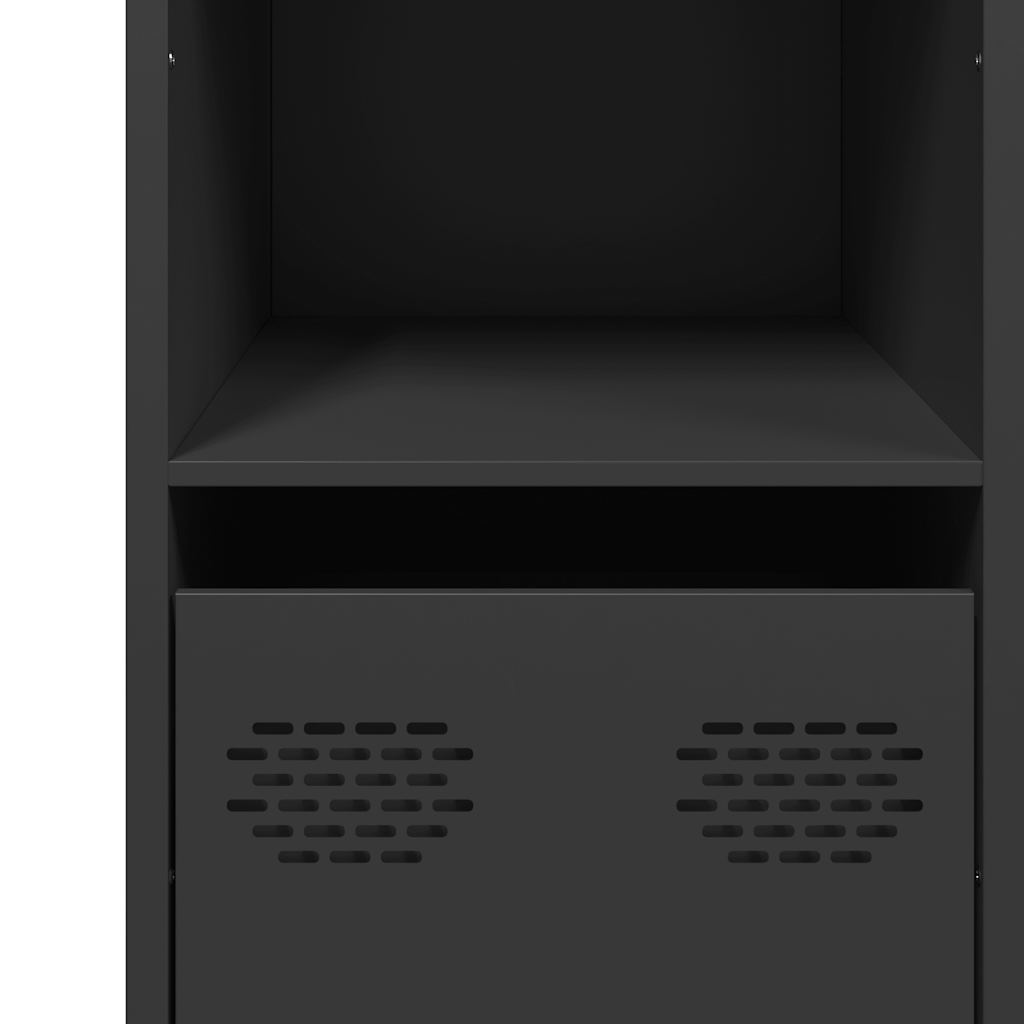 vidaXL Ντουλάπι Μαύρο 101,5x39x73,5 εκ. από Χάλυβα Ψυχρής Έλασης
