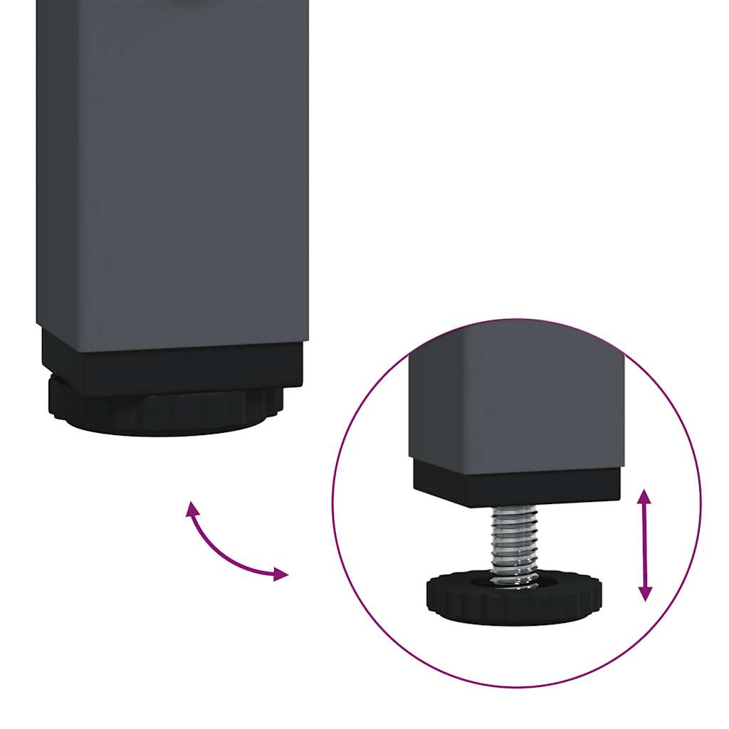 vidaXL Ντουλάπι Ανθρακί 101,5x39x73,5 εκ. από Χάλυβα Ψυχρής Έλασης