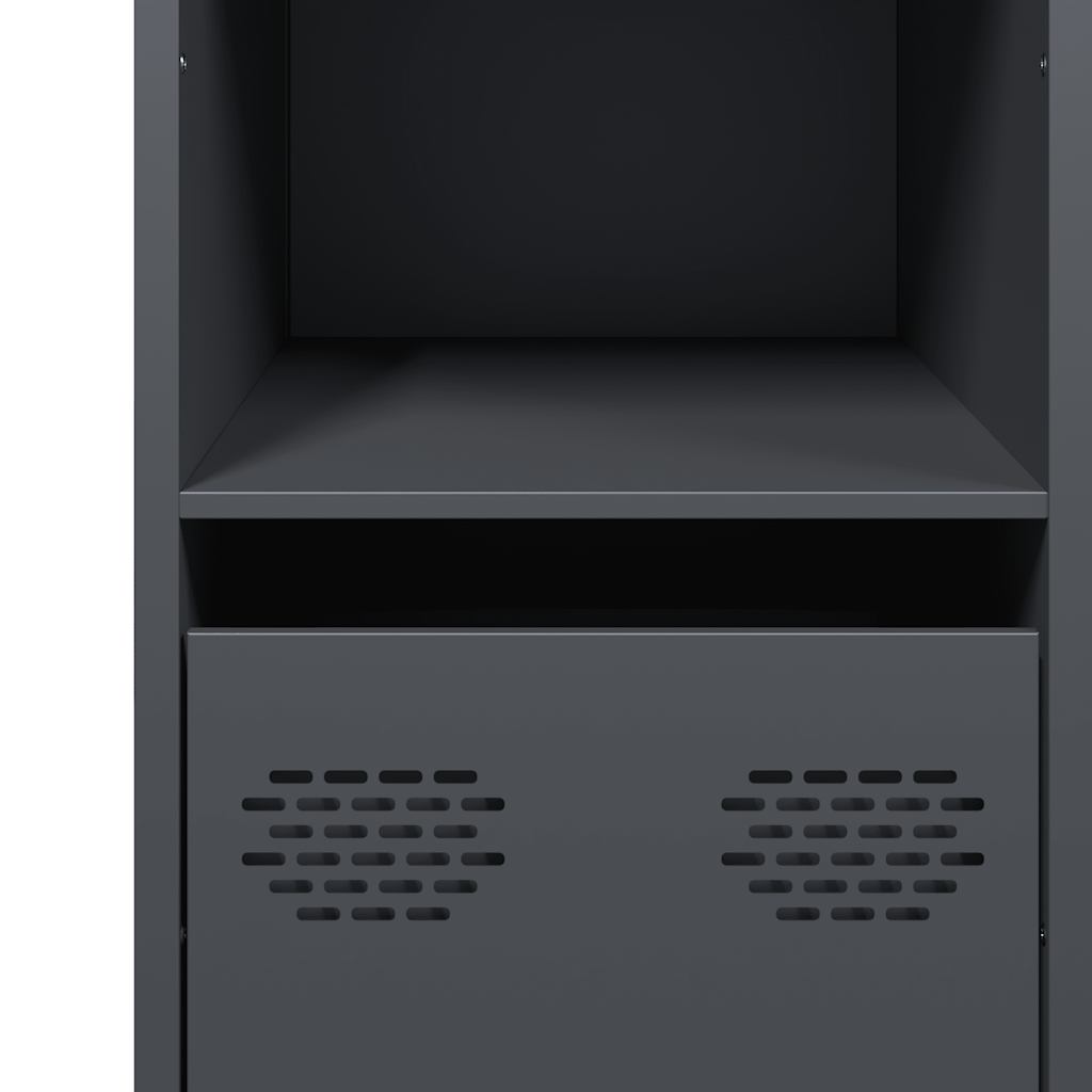 vidaXL Ντουλάπι Ανθρακί 101,5x39x73,5 εκ. από Χάλυβα Ψυχρής Έλασης