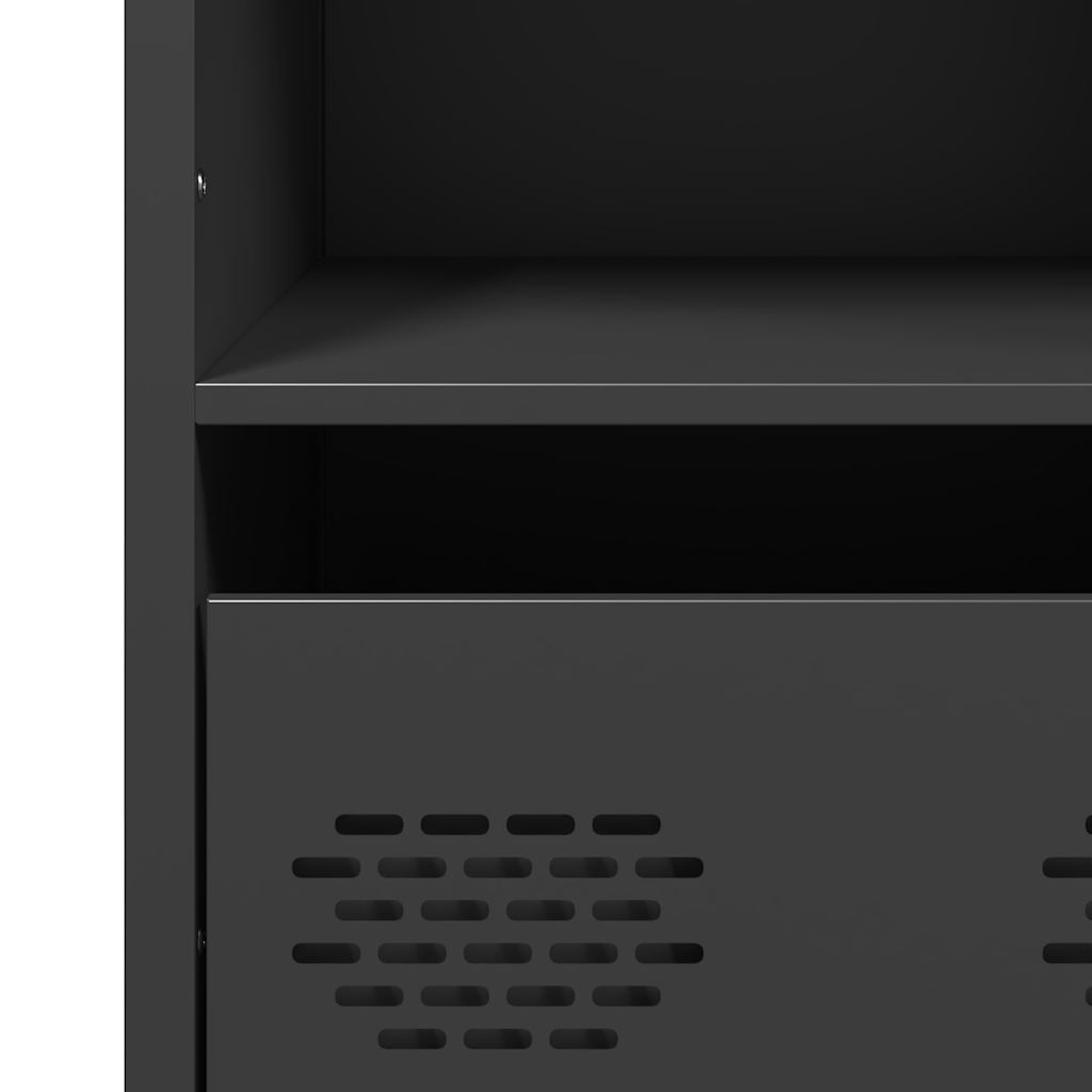 vidaXL Ντουλάπι Μαύρο 35x39x103,5 εκ. από Χάλυβα