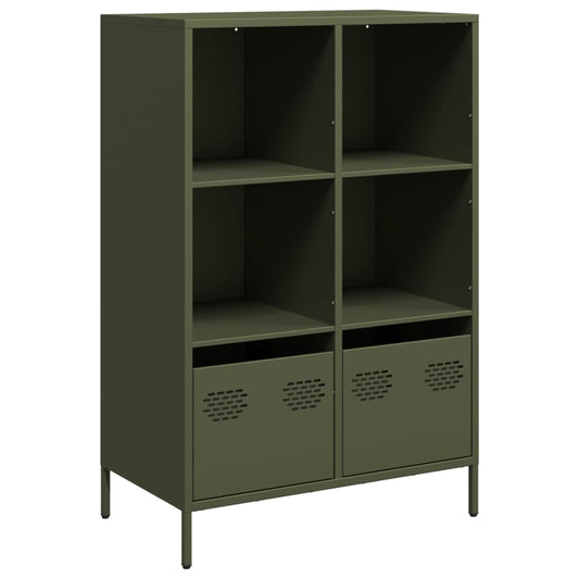 vidaXL Ντουλάπι Πράσινο Λαδί 68x39x103,5 εκ. από Ατσάλι