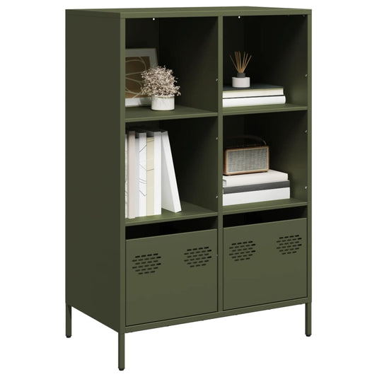 vidaXL Ντουλάπι Πράσινο Λαδί 68x39x103,5 εκ. από Ατσάλι