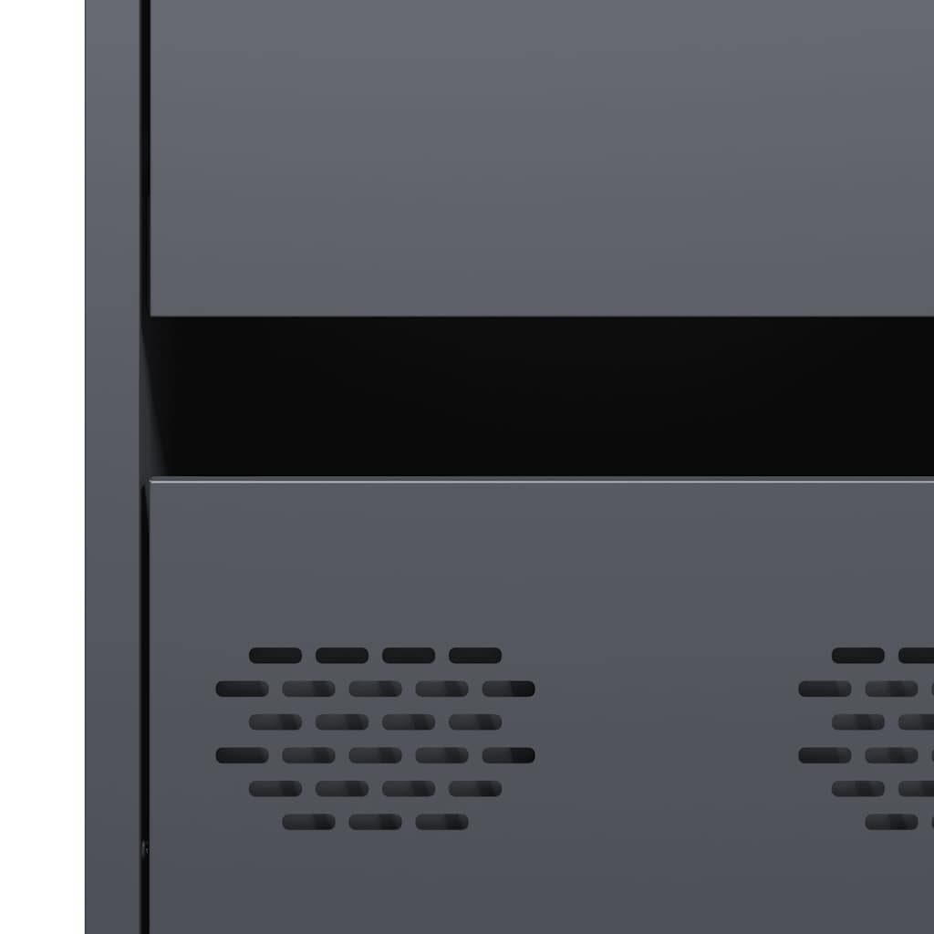 vidaXL Ντουλάπι Ανθρακί 35x39x73,5 εκ. από Χάλυβα Ψυχρής Έλασης