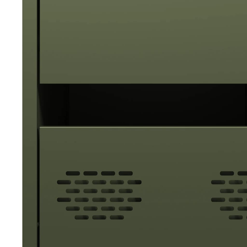 vidaXL Ντουλάπι Λαδί 35x39x73,5 εκ. από Χάλυβα Ψυχρής Έλασης