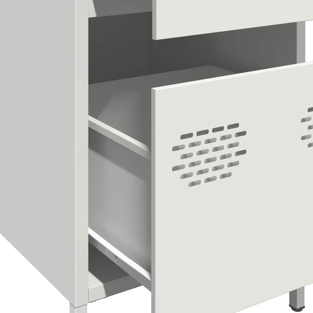 vidaXL Ντουλάπι Λευκό 35x39x73,5 εκ. από Χάλυβα Ψυχρής Έλασης