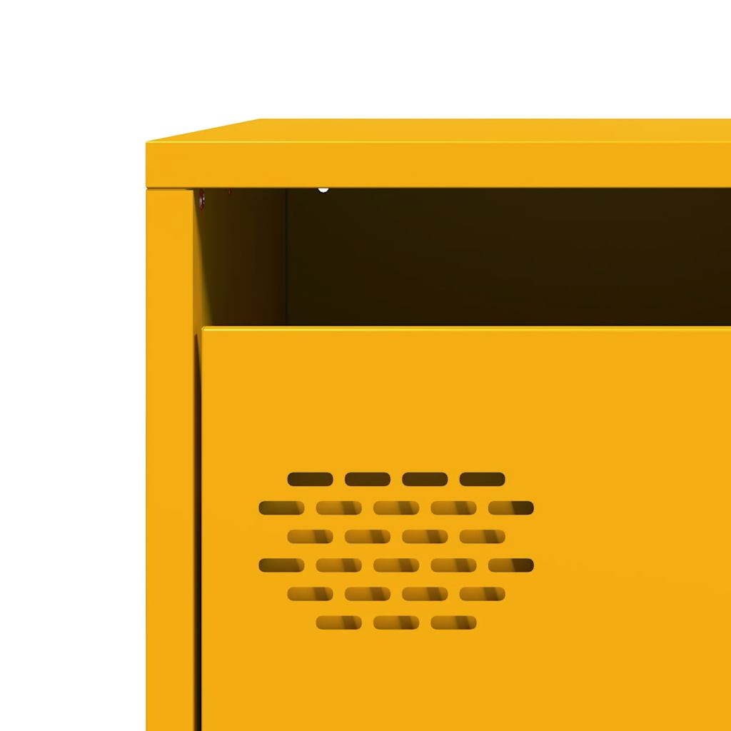 vidaXL Ντουλάπι Μουσταρδί 39x35x103,5 εκ. από Ατσάλι