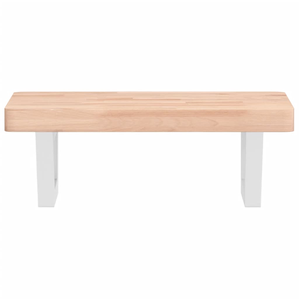 vidaXL Ράφι Νιπτήρα Τοίχου από Ατσάλι / Μασίφ Ξύλο Οξιάς