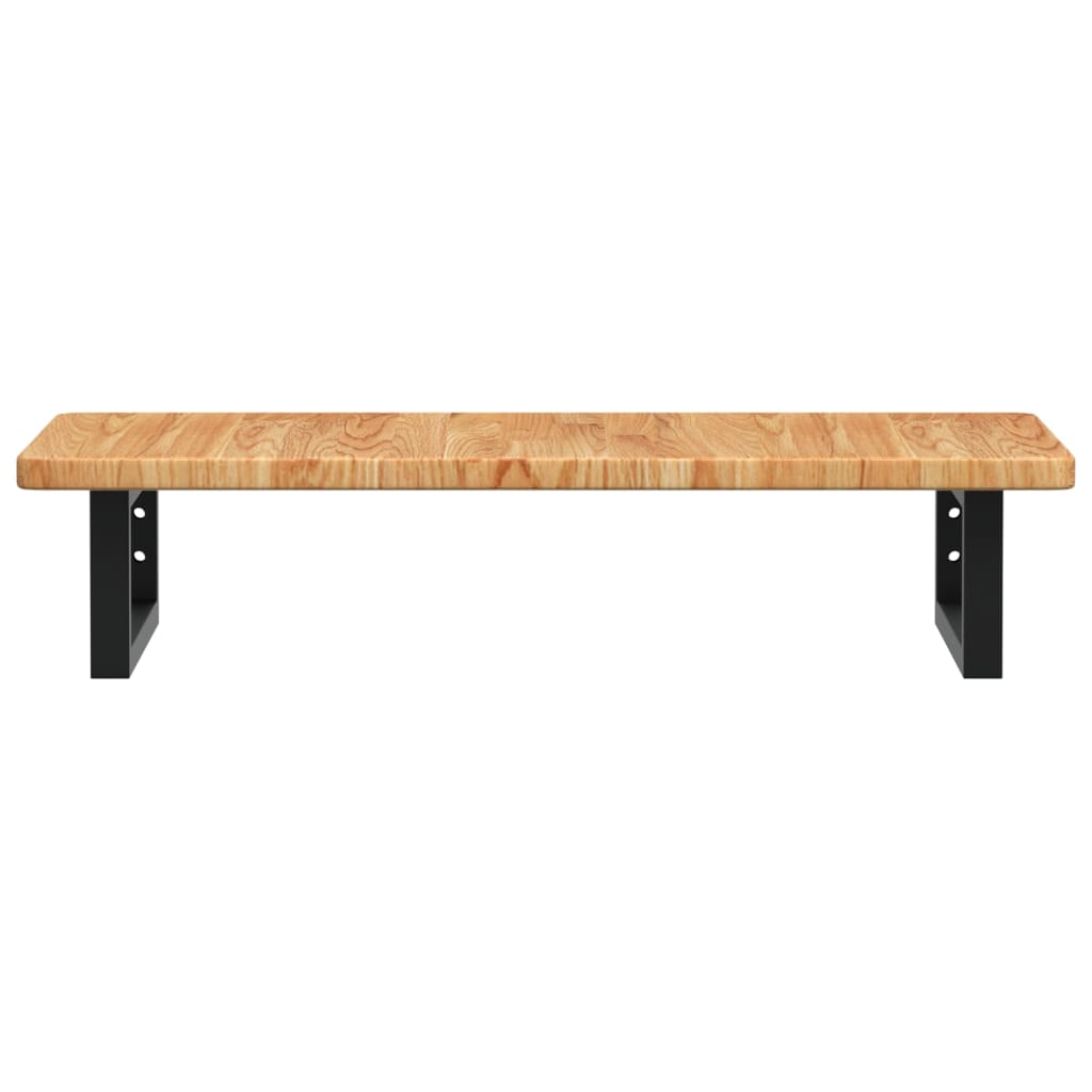 vidaXL Ράφι Νιπτήρα Τοίχου από Ατσάλι / Μασίφ Ξύλο Δρυός