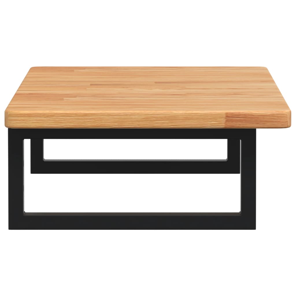 vidaXL Ράφι Νιπτήρα Τοίχου από Ατσάλι / Μασίφ Ξύλο Δρυός