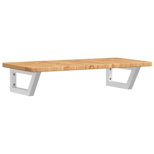 vidaXL Ράφι Νιπτήρα Τοίχου από Ατσάλι / Μασίφ Ξύλο Δρυός